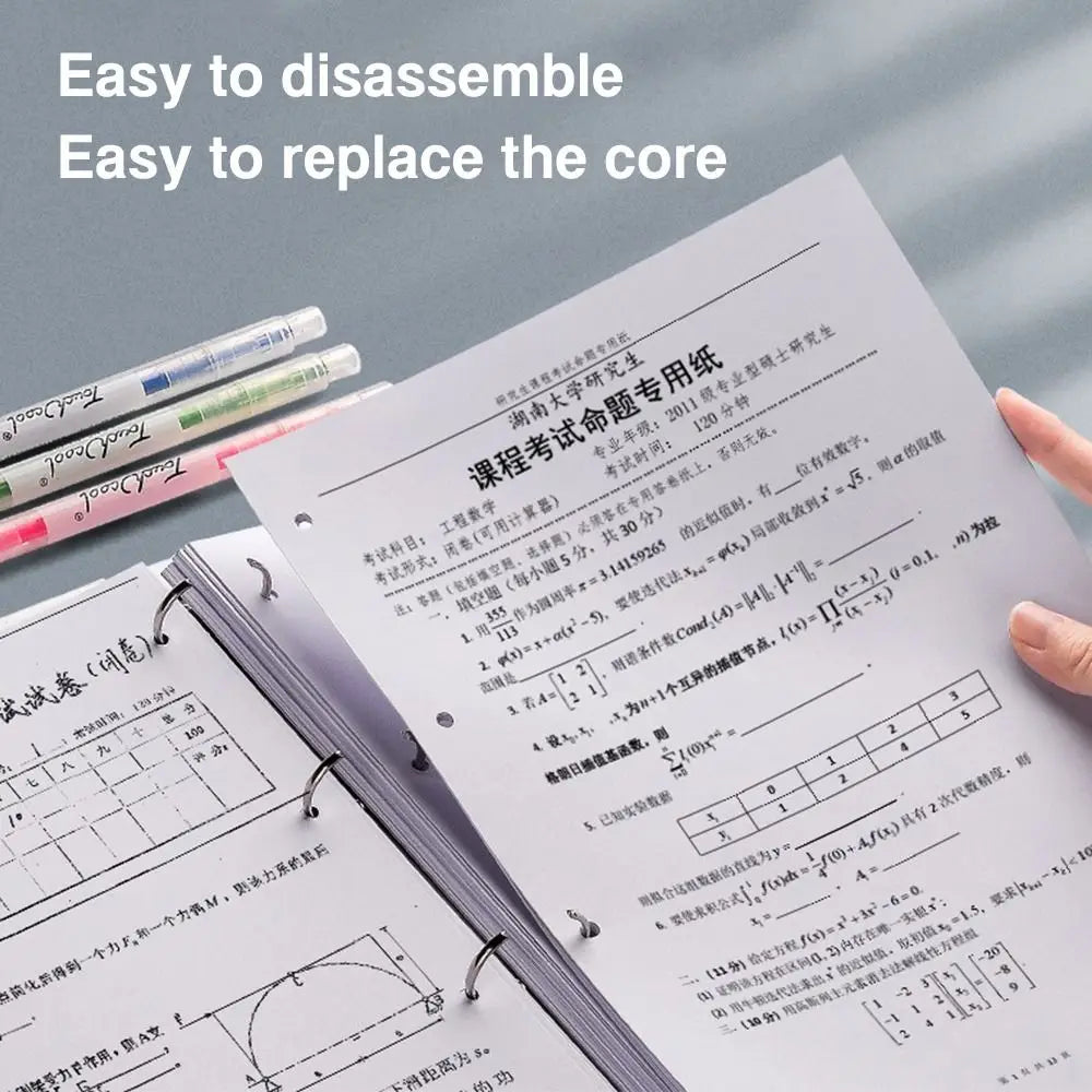 Multifunctional PP Storage Booklet Loose Leaf A4/A5/B5 Binder Family ID Storage Bag Dustproof Photo Album School