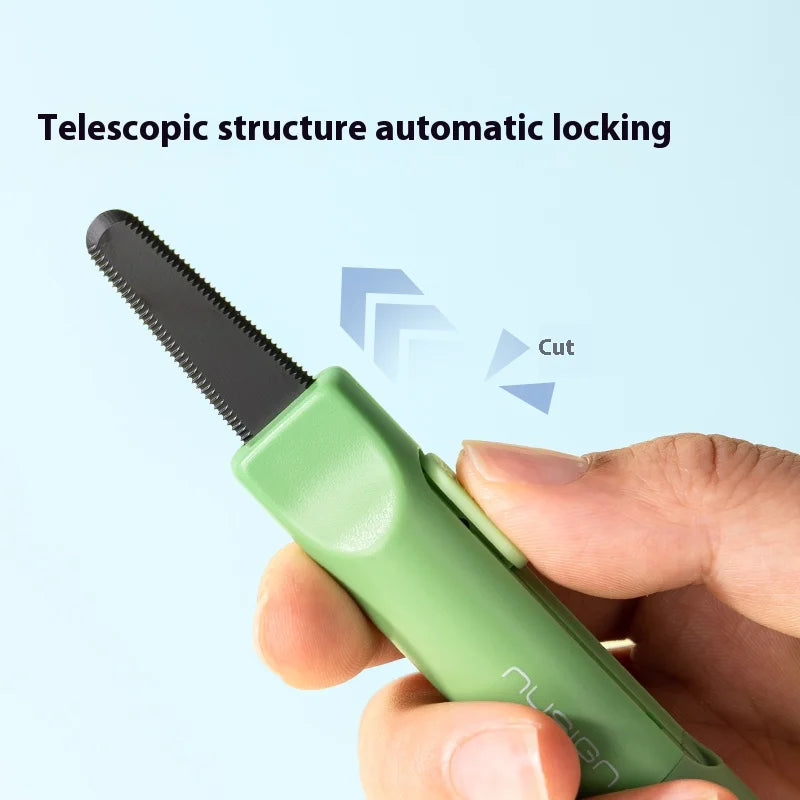 NUSIGN Magnetic Mini Box Cutter Portable Retractable Blade Paper & Letter Opener Durable ABS Material for Office & Home Use