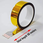 50M Glitter Slim Gold Silver Foil Washi Tapes Self-Adhesive Wrapping Shiny Wrapping Cookie Jars Packaging Tape Twist Tie Line