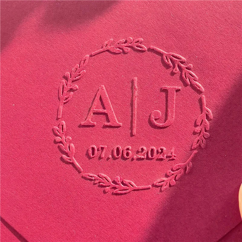 Customize Embossing Stamp Wedding Monogram Embosser Stamp,Personalized 2 initials Embosser Stamp,Wedding gift,hand held embosser
