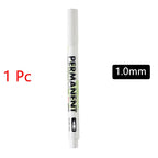 5pcs White Marker Paint Pens Waterproof Rubber Permanent Marker Pen Car Tyre Tread Environmental Tire Painting DIY Graffiti Pens