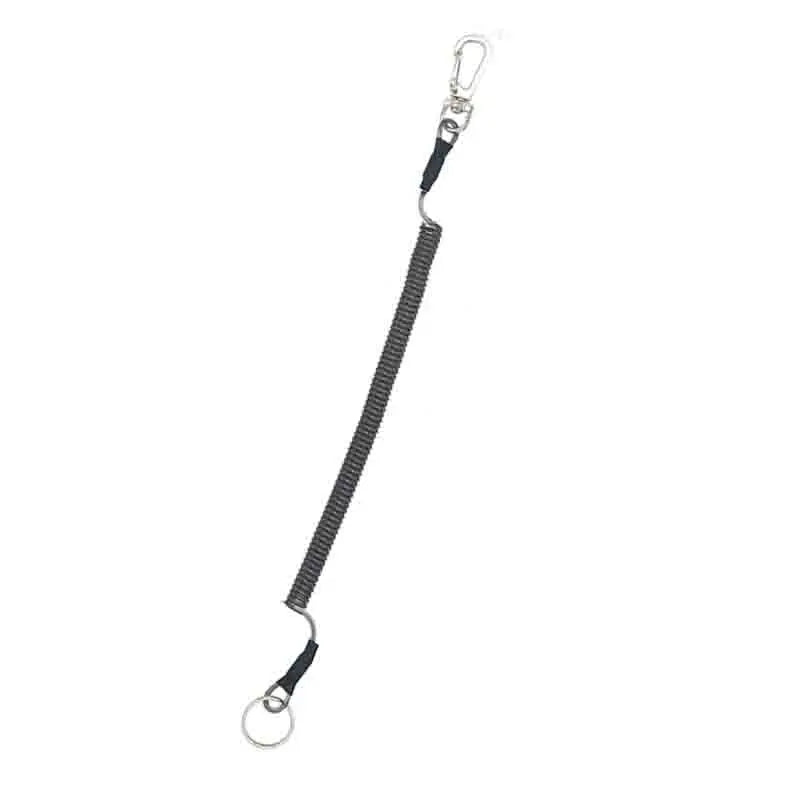 1.2m/2m/3m Max Stretch Plastic Spring Elastic Rope Fishing Lanyards With Carabiner Boating Ropes Anti-lost Phone Keychain Lock