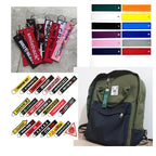 Custom Embroidery Keychains Double-sided Wholesale 50 PCS Printed Woven Logo to Customize Fabric Key Ring Tag for Bag Phone Car