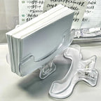 1Pcs Simple Fixed Book Clips Frosted Transparent Page Holder For Reading Tool Memo Clip Desk Accessories Practical Note Holder