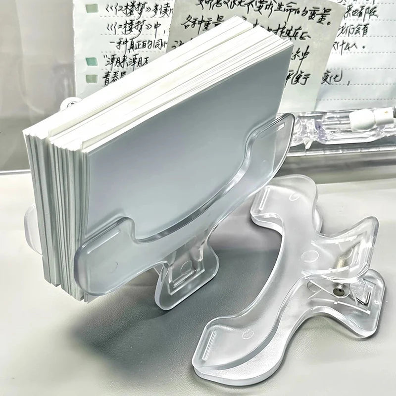 1Pcs Simple Fixed Book Clips Frosted Transparent Page Holder For Reading Tool Memo Clip Desk Accessories Practical Note Holder