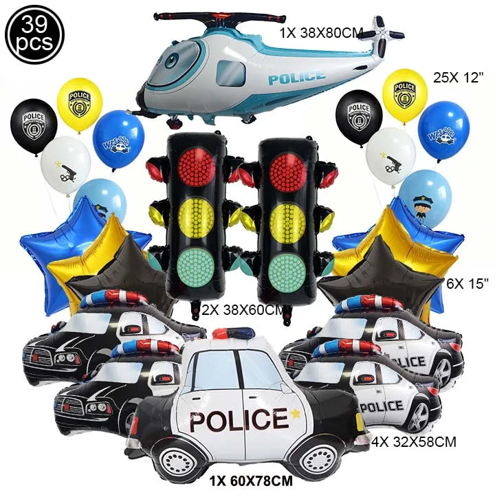 Police Party Plates Napkins Police Birthday Party Tableware Set Police Officer Car Party Decorations Favors Police Theme Party