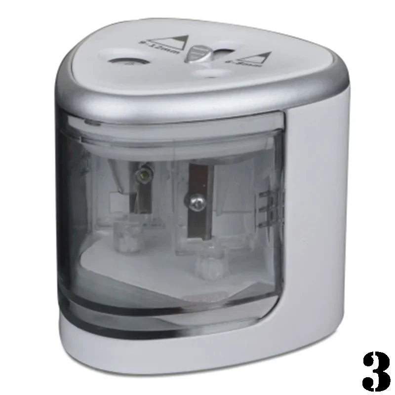 New Useful Battery Operated Electric Pencil Sharpener W/2 Holes 6-8mm And 9-12mm Auto-Stop School Supplies Korean Stationery