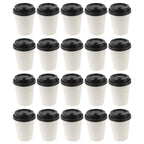 50pcs Disposable Coffee Cups Insulation Takeaway Double-Layer Paper Cup Disposable Takeaway Double Layer Coffee Cup with Lid