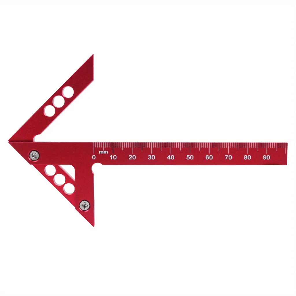2pcs Center Finder and T-Square Hole Scribe Ruler Kit, Carpenter Center Measuring Tool, Metric & Inch Woodworking Projects Tool