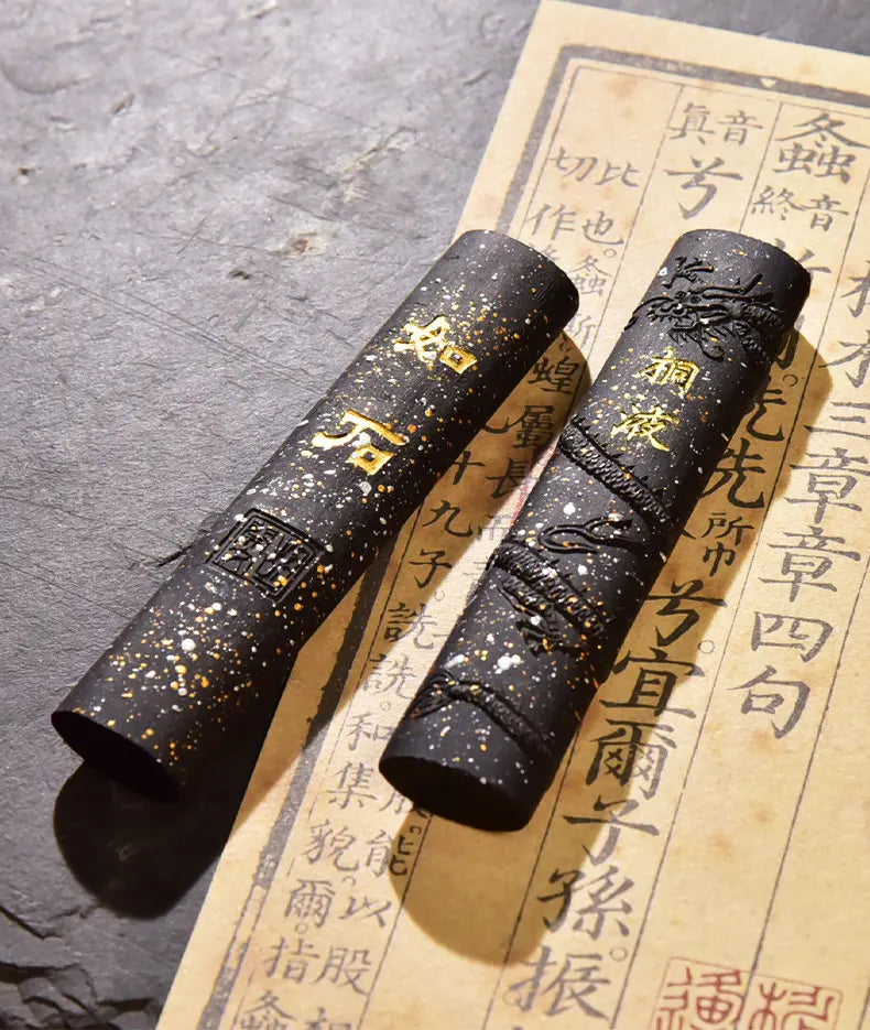 Ancient Method Soot Ink Stick High Quality Sumi Handmade Chinese Traditional Painting Calligraphy Ink Stone Supply for Artists
