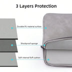 PU sheepskin leather fabric Waterproof Leather 9.7-15.6 inch Tablet PC Carrying Case Protective  Notebook Shockproof Cover