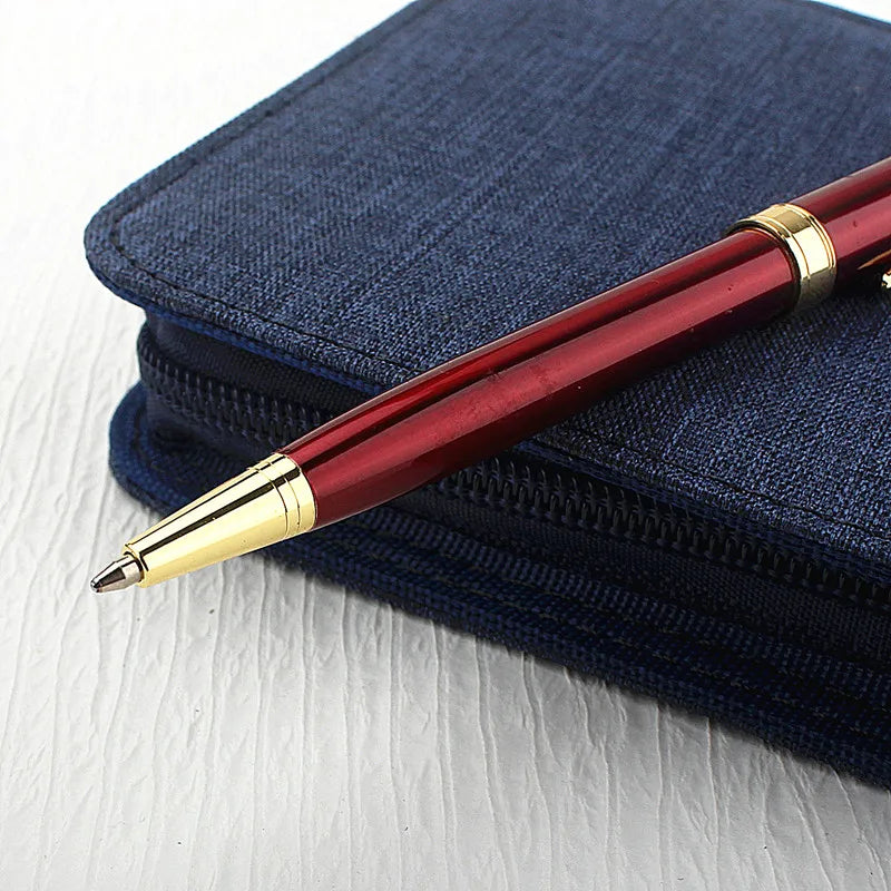 Luxury Metal Rollerball Pen 0.7mm Blue Ink Steel Gold Business Signature Pens for School Office Writing Supplies Stationery