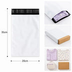 50Pcs White Courier Mailer Bags Packaging Poly Package Plastic Self-Adhesive Mailing Express Bag Envelope Postal Pouch Mailing