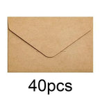 20/40/80PCS Classical White Black Kraft Blank Mini Paper Window Envelopes Wedding Invitation Envelope Gift Envelope
