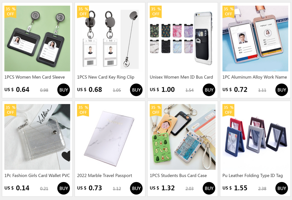 Women Men Card Cover Case Plastic Transparent Business Credit Cards Bank ID Card Sleeve Protect Holder Case for Student