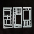 Dot Grid Flexible Record Template Multifunctional Checklists Boxes Lines Handmade Template Ruler Educational Stencils