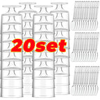 Disposable Plastic Cups with Spoons Transparent  DIY Dessert Cup Pudding Container for Ice Cream Cake Fruit Yogurt Snacks Bowls