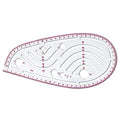 Empire sewing ruler and French curve, used for pattern making drafting, transparent plastic fashion designer ruler pieces assemb
