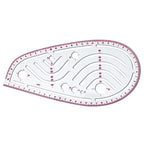 Empire sewing ruler and French curve, used for pattern making drafting, transparent plastic fashion designer ruler pieces assemb