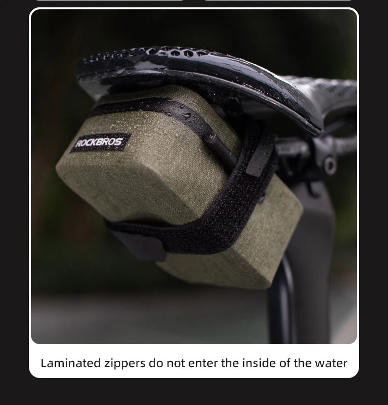 ROCKBROS Bike Saddle Bag Waterproof MTB Road Bike Bag Portable 0.4LMini Tail Bag Lightweight