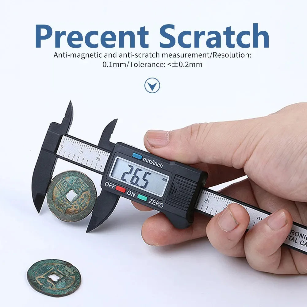 Digital Electronic Vernier Caliper 150mm Tattoo Eyebrow Ruler Measuring Tool 6 Inch LCD Microblading Micrometer Measurement Tool