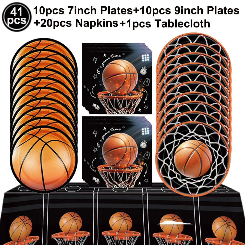 Basketball Tablecloths Basketball Party Decorations Rectangular Plastic Table Cover Boys Basketball Theme Birthday Party Supplie