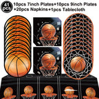 Basketball Tablecloths Basketball Party Decorations Rectangular Plastic Table Cover Boys Basketball Theme Birthday Party Supplie