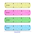 15cm Multicolor Flexible Soft Ruler Transparent Stationery Measuring Drawing Tool Teacher Educational Classroom Props QXNF