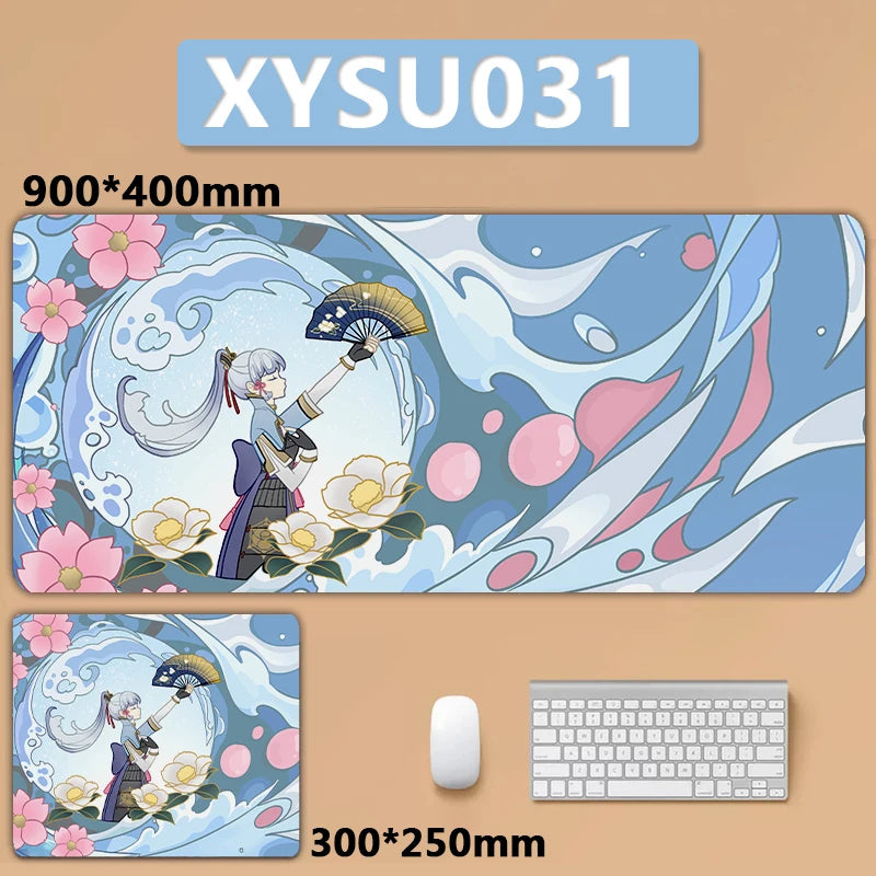 Anime Game Furina Neuvillette Mavuika Wanderer Raiden Columbina XXL Large Genshin Impact Mouse Pad Keyboard Desk Mat Mousepad