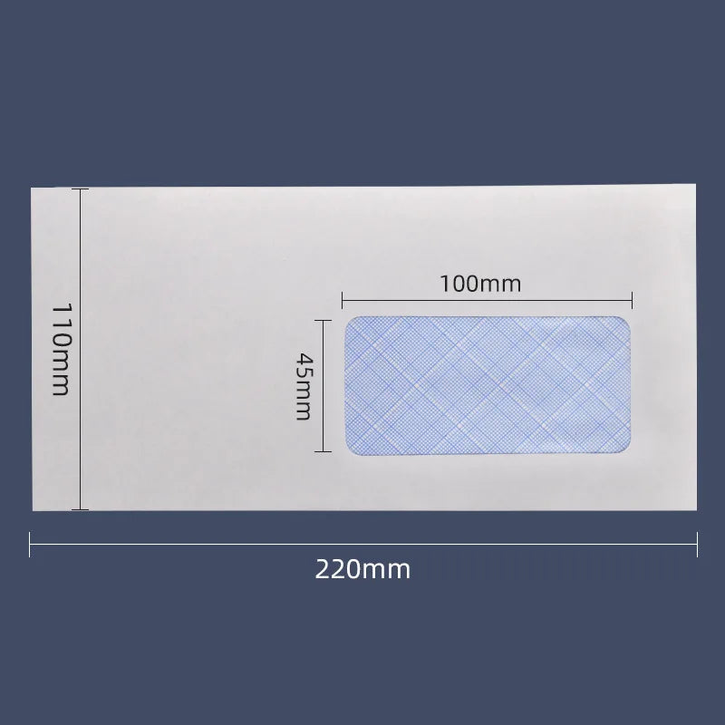 White Self Adhesive Window Envelopes Security Pattern Double Sided Tape Sealing Blank Western Style Business Card Mailing Bags