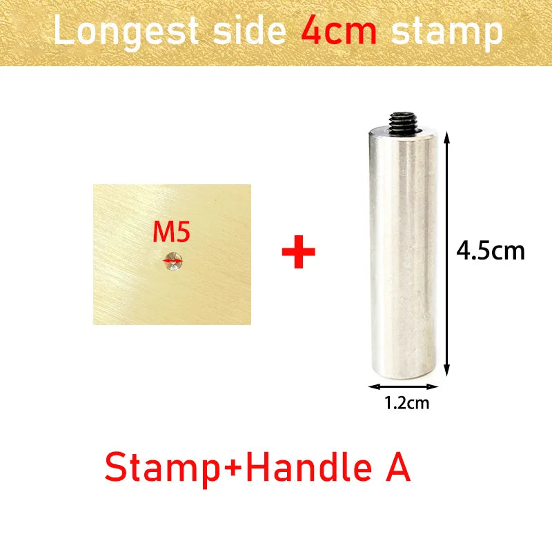 Leather Stamp LOGO Customisation Brass Mould Hand Punching Leather Stamps Brand Working Carving Stamping Punches Tools Craft