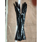 Black latex long gloves, suitable for both men and women