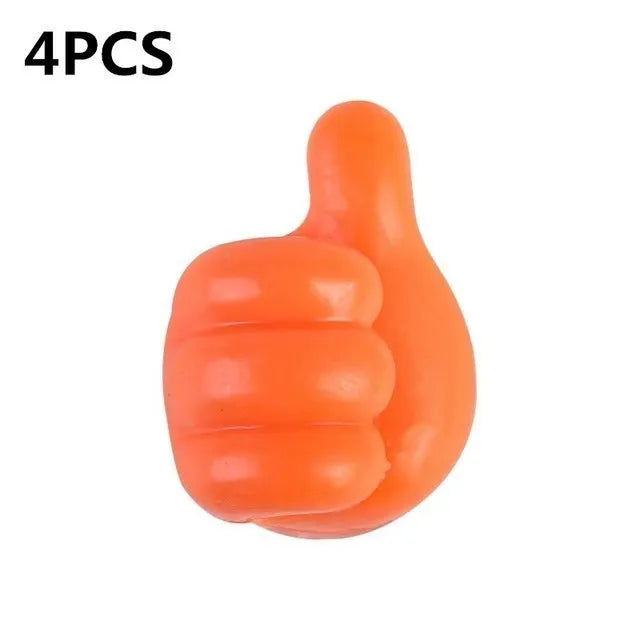 Silicone Thumb Wall Hook Cable Management Wire USB Organizer Clips Wall Hooks Hanger Storage Holder For Kitchen Bathroom Home
