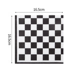 20pcs 33cm 2Ply  Black and White Checkerboard Printed Napkins Party Printed Decorative Napkins Disposable Placemats DIY Paper