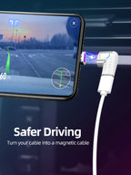 Elough 120W USB Type C To USB C Magnetic Adapter 90 Degree Fast Charging Magnetic Converter For Macbook iPad Pro Switch Samsung