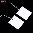 100pcs Jewelry and Jewelry Small Tags DIY Blank Hanging Rope Small Hang Tags Cowhide Elastic Thread Hanging Tags Price Tag