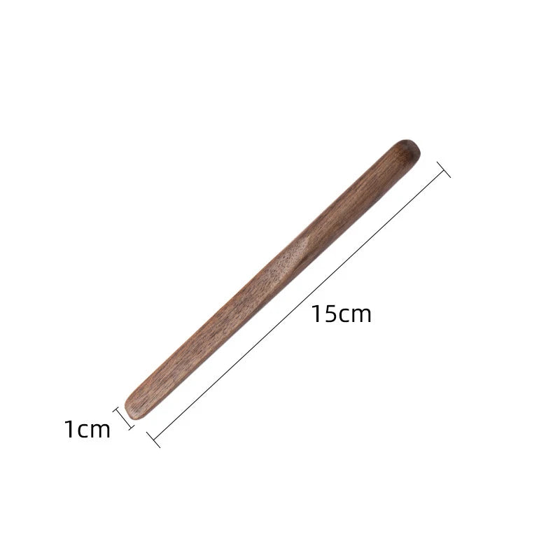 3-piece natural walnut wood coffee stirrer set, reusable, kitchen beverage stirring spoon, butter spreader, coffee equipment set