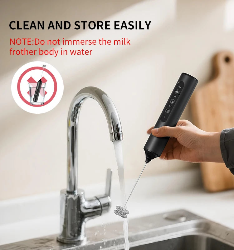 Wireless Electric Mini Milk Frother Coffee Whisk Portable Egg Beater Blender Kitchen Cooking Stirrer Cappuccino Coffee Maker
