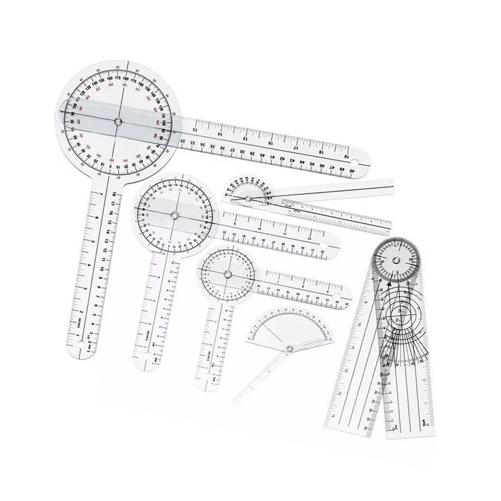 Protractor Goniometer  Goniometer Set PVC Transparent Clear Scale Wear Resistant Angle Ruler for Orthopedics