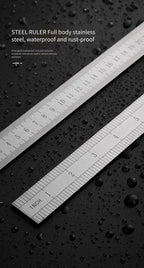 2.5mm Thick 50cm Stainless Steel Ruler Metric Inch Straightedge for Woodworking Construction Drafting Teaching and Measuring