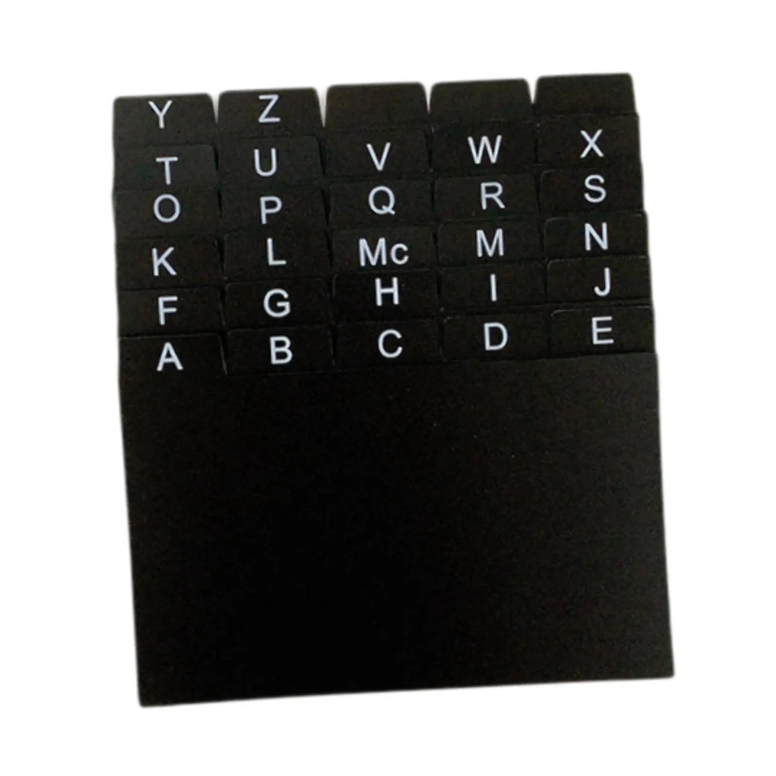 30Pcs Index Cards A-z Dividers 3x5" Alphabetical File Dividers Studying Tool Alphabet Tabs Index Tabs Black for Office School