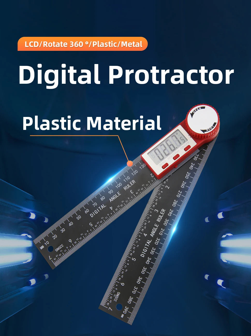 Protractor Digital Goniometer Electronic Digital Angle Gauge Angle Finder Metal Angle Ruler Digital Angel Meter Carpentry Tools