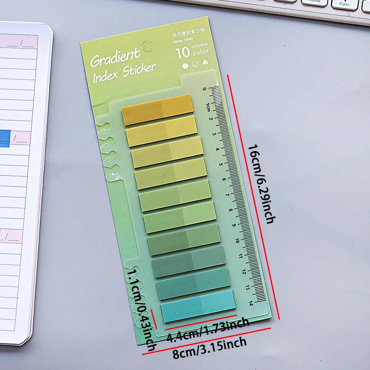 200 Sheets 6Series Color Sticky Notes  Self-Adhesives Memo Pad Bookmark Marker Memo Sticker Paper Office School Supplies