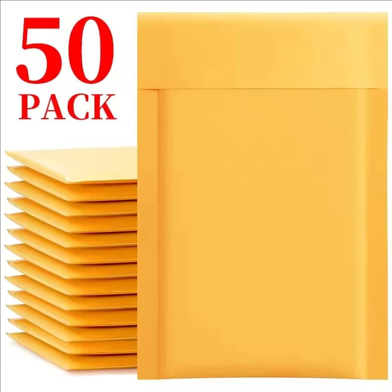 50-10Pack Bubble Envelopes Bags Self Seal Adhesive Padded Bubble Mailers Shockproof Anti Drop Envelopes Mailing Waterproof Bags