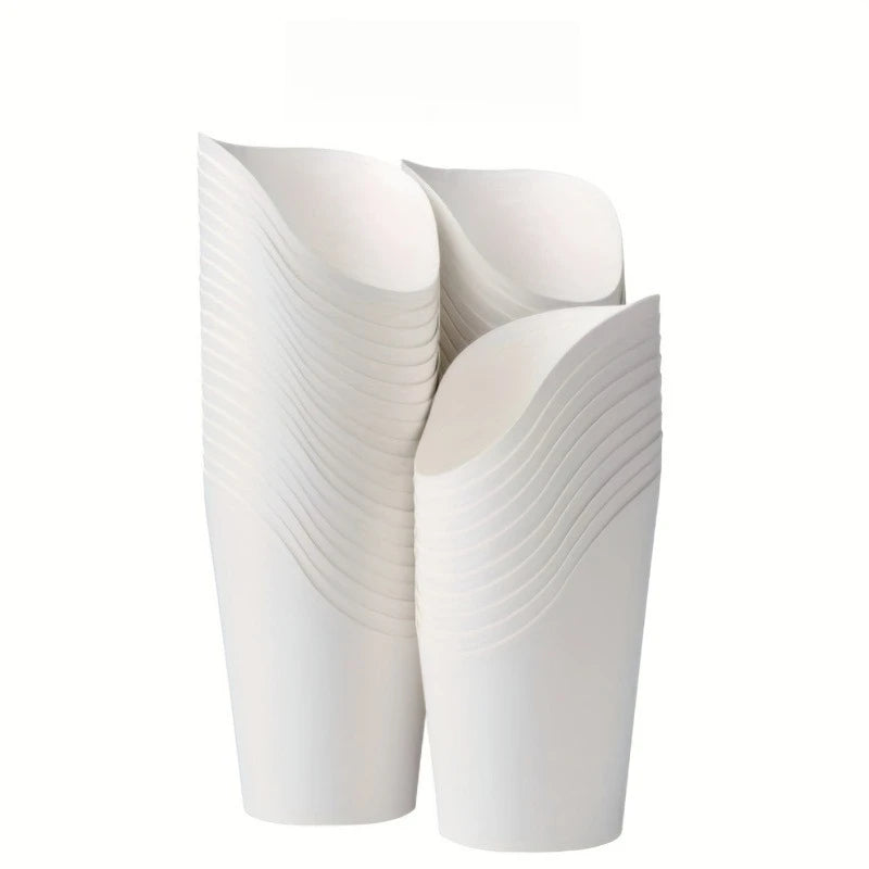 50/100PCS Disposable French Fries Cups Kraft Paper Snack Cups Ice Cream Waffles Dessert Catering Party Food Containers Supplies