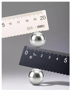 Deli 4Pcs Student Stationery Set Triangle Ruler Straight Ruler Grid Ruler Angle Measuring Tool Aluminum Alloy Material