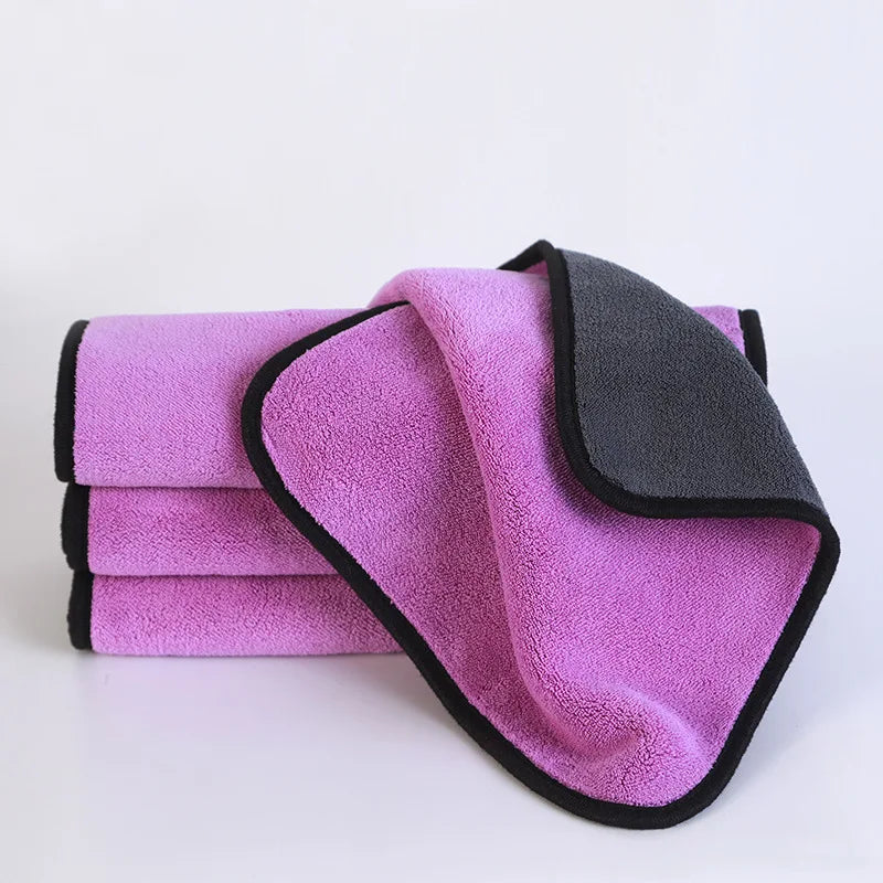 Microfiber Car Cleaning Towel Car Wash Drying Cloth Household Cleaning Supplies Dish Washing Cloth Hemming Car Detail Wash Towel