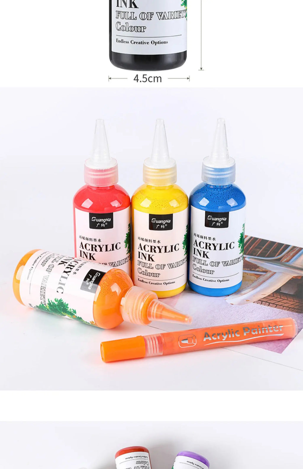 Premium Quality Water-based Ink Refill for Acrylic Paint Pen and DIY Crafts - Ideal Ink Supplement for Artists and Hobbyists