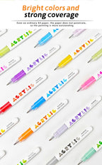 GuangNa 168/12 Colors High Gloss Acrylic Marker Pen Set,Hard Headed Drawing Pens,DIY Graffiti Paint Pen Stationery,GN.586