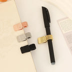 1pcs Metal Pen Clip with Spring Securely Holds Notebook Paper Minimalist Desktop Organizer Ideal for School and Office Use